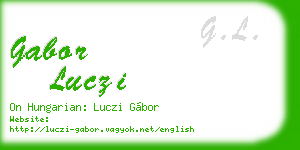 gabor luczi business card
